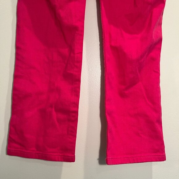 Miss Me Jeans Hot Pink Low Rise Wing Embellished Cuffed Capri, Size 27 - Picture 11 of 16